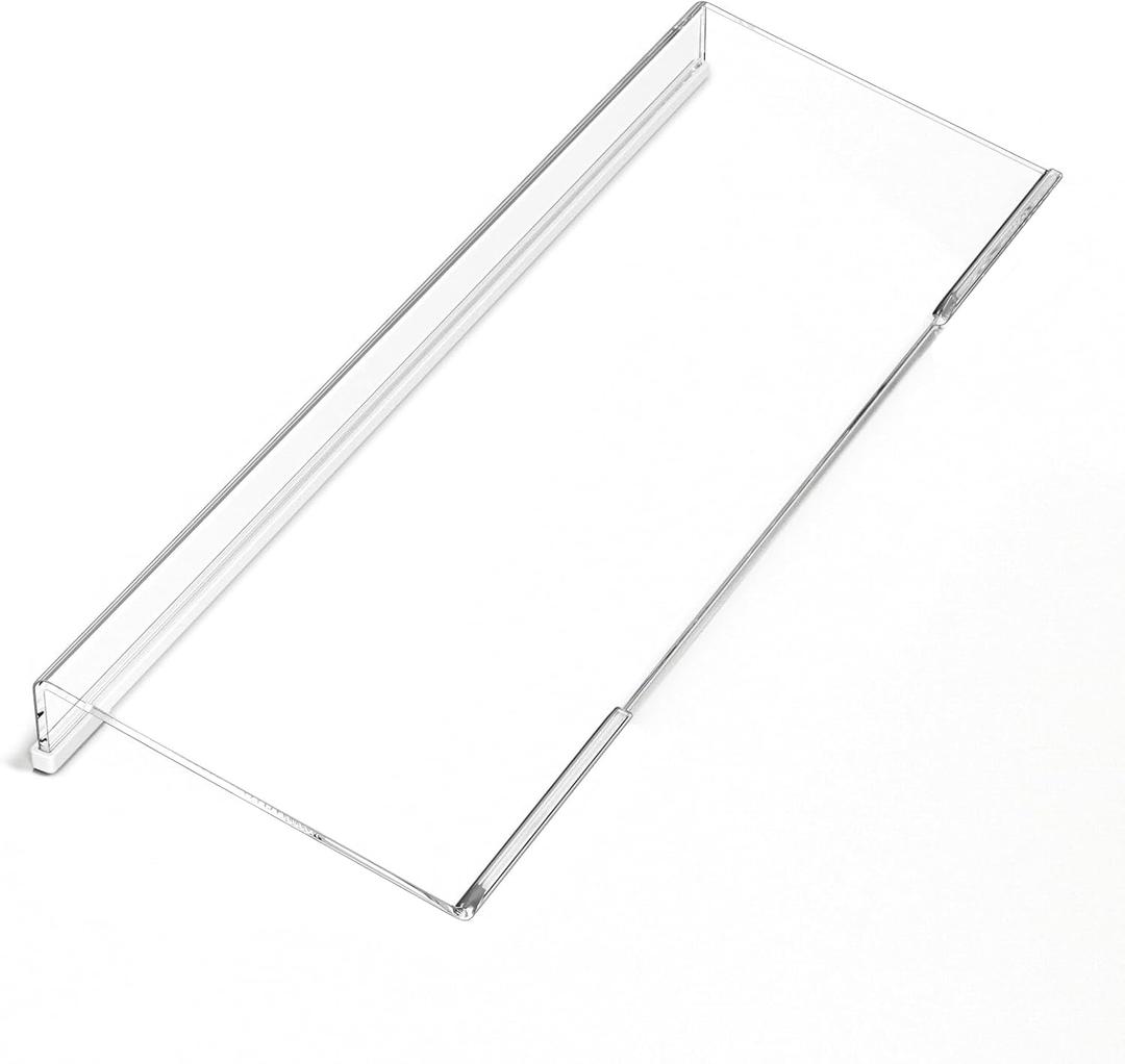 Computer Keyboard Stand Holder - Ergonomic Acrylic Keyboard Stand for Desktop Comfortable Keyboard Tray Riser with Silicone Anti-Slip Strip for Home School Office Desk Accessory, Clear (1 PACK)
