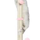 ANWA 32" Tall Cat Scratching Posts for Indoor Cats, 3-in-1 Cat Scratching Post with Plush Toys, Premium Sisal Post for Cats at All Ages with Reinforced Stable Base, Pink