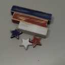 4th of July Table Decorations, Red White Blue Decorations, Retro Patriotic Memorial Day Tiered Tray Decor, Labor Day Independence Day Fourth of July Decor for Home Office Shelf Centerpieces