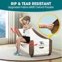 76 inch Chaise Lounge Cover Waterproof, Patio Chaise Lounge Cover for Outside, Outdoor Furniture Lounge Chair Cover for Anti-UV, Rip Resistant, Water Resistant, Small, 1 Pack, Brown