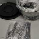 Umite Chef Mixing Bowls with Airtight Lids, 26Pcs Stainless Steel Bowls Set, 3 Grater Attachments & Black Non-Slip Bottoms Size 7, 4, 2.5, 2.0, 1.5, 1QT, Great for Mixing & Serving