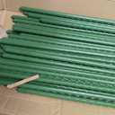 G-LEAF Garden Stakes 4 ft Plastic Coated Steel Tube Sturdy Metal Plant Sticks for Tomato,Cucumber,Bean,Tree,Pack of 50