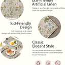 Wildflowers Placemats Set of 6,Vintage Garden Plants Herb Flower Botanical Table Mats Non-Slip Heat Resistant Washable Placemat for Party Kitchen Dining Table Decoration Indoor Outdoor