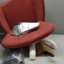 Vanity Chair with Wheels, Cute Home Office Desk Chairs Adjustable Height for Living Bedroom, Small Modern Fluffy Velvet Makeup Chair with Back for Girls (Rose Red)