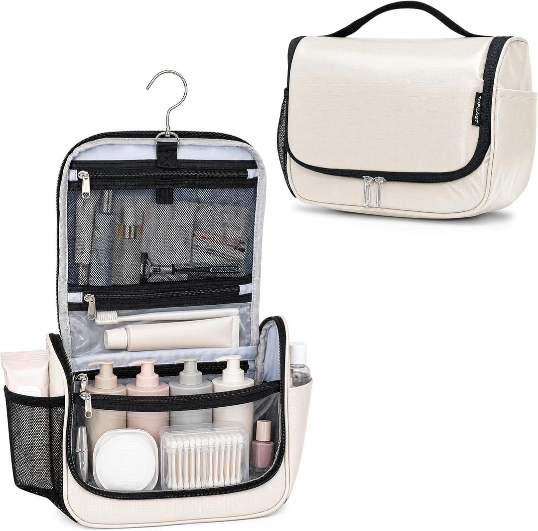 Travel Toiletry Bag for Women & Men, Waterproof Hanging Makeup Organizer