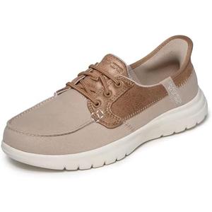 Skechers Women's Boat Shoe | Casual, Slip-ins, Air-Cooled Memory Foam, Ultra Go, Machine Washable, Vegan size 8
