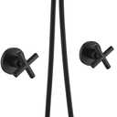 2 Handles Tub Shower Faucet Set with 10 Spray Handheld Shower Matte Black Shower System with Tub Spout Single Handle 4.7 Inch Shower Handheld Shower Fixtures Tub and Shower Trim Kit