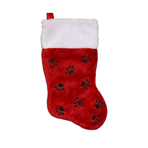 Red with Black and White Cuff Christmas Stocking Polyester Pack Of 6