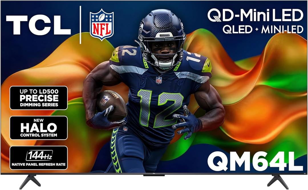 TCL 55 Inch Class QM64L Series | Mini LED QLED 4K HDR | 55QM64L, 2026 Model | 120HZ-144HZ High Brightness Smart Fire TV Dolby Atmos Onkyo Audio | Voice Remote with Alexa+ Gaming Streaming Television