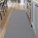 DEXI Kitchen Floor Mats Cushioned Anti Fatigue, 23x71, Large Wide Standing Runner Rug Waterproof, Comfort Memory Foam Padded for Front Sink Laundry, Grey