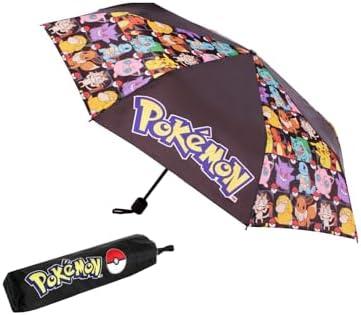 Pokémon Pokemon Umbrella for Adults Teens Kids - Folding Telescopic Umbrella Lightweight Travel School Work Gifts (Bag Not Included)