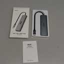 Acer USB C Hub, 7 in 1 Multi-Port Adapter for Laptop, 4K, HDMI Splitter with 2 USB A 3.1 & Type-C to HDMI Data Port, PD 100W Charging, SD Card Reader for Computer, Desktop, Space Grey