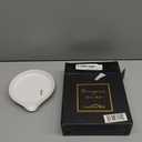 COLLECTIVE HOME - Ceramic Coffee Spoon Rest, Monogram Ceramic Spoon Holder, 3.8 Inches Coffee Spoon Holder, Mini Teaspoon Rest, Small Spoon Holder for Stove Coffee Bar (t)