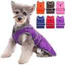 MIGOHI Reflective Waterproof Windproof Dog Coat Cold Weather Warm Dog Jacket Reversible Stormguard Winter Dog Vest for Small Medium Large Dogs( Purple, M)