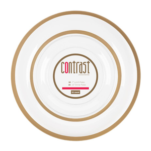 Contrast Clear/Gold Rim Combo 7+10" Case of 128 (4 packs x 32)