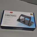Officemate Medium Duty 3 Hole Punch with Ergonomic Handle, 30 Sheet Capacity, Black (90088)