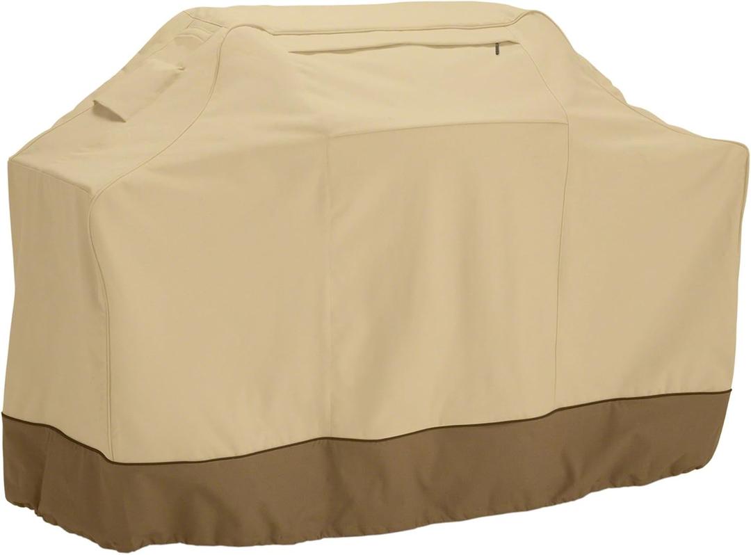 Classic Accessories Veranda Rectangular Water-Resistant 70 Inch BBQ Grill Cover, Pebble, X-Large, Grill Cover, Grill Cover for Outdoor Grill, BBQ Cover (Pebble/Bark/Earth)
