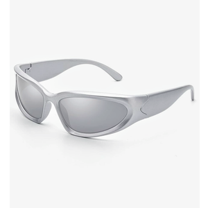 LIKSMU Wrap Around Street Fashion Sunglasses for Women Men Swift Oval Trendy Y2K Shades