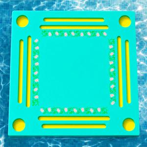 Floating Mahjong Table for Pool - Double-Sided Water Game Tray with Mahjong & Poker Card Playing Surfaces, Swimming Pool and Hot Tub Floating Board for Adults, Lake, Beach