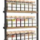 ZICOTO Space Saving Spice Rack Organizer Shelf for Wall Mount - Easy To Install Modern Hanging Racks For up to 56 Jars - Perfect Seasoning Organizer For Your Kitchen