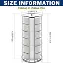 NearMoon Toilet Paper Organizer Stand, Free Standing 3 Rolls Tissue Storage, Metal Bathroom Accessory, Rustproof Toilet Roll Holder for Kitchen Countertop Inside Cabinet Shelf(Metal Base, Chrome)