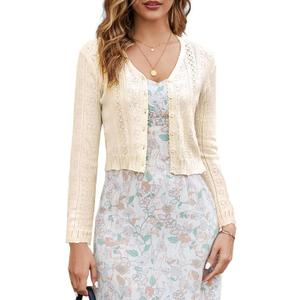 Women's Bolero Shrug 3/4 Sleeve Cropped Cardigan Knit Sweaters Open Front Casual Elegant Jacket for Dresses, Size Small Women's Bolero Shrug 3/4 Sleeve Cropped Cardigan Knit Sweaters Open Front Casual Elegant Jacket for Dresses, Size Small