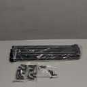 2 Pack Black Curtain Rods for windows 28 to 78 inch, 5/8 inch Splicing Heavy Duty Metal Curtain Rod Set with Brackets