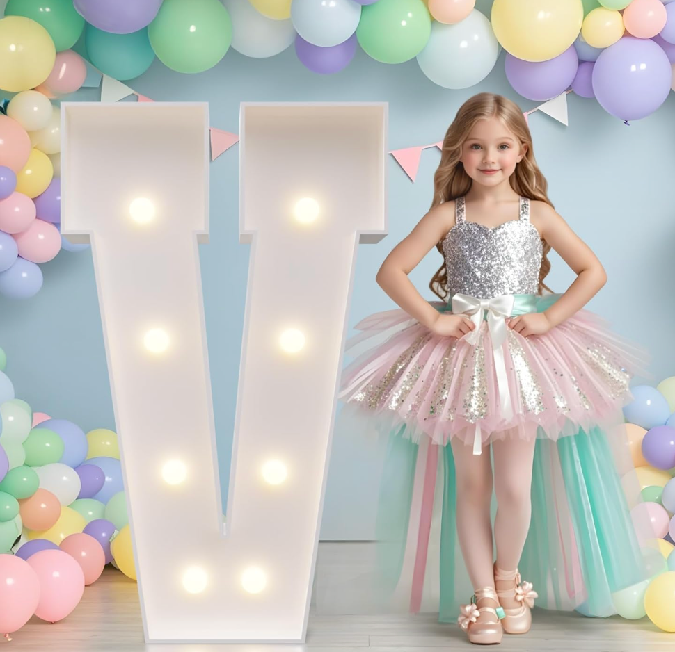 JoyMuse Marquee Letters 3 Feet Tall, Light Up Letters 3FT with Lights, Large Letters for Party, Letter C Light Up Letters for Graduation Proposal Wedding Birthday Homecoming Decorations