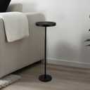 COVLON Metal Drink Table, Black Side Table, Modern Martini Table Small End Table for Small Spaces, Living Room, Sofa Couch, Patio, Black