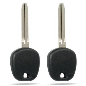 MechanMagic 4D-67 TOY44D-PT Transponder Ignition Key Replacement Fits for 2003+ Toyota 4Runner Camry Corolla Highlander Rav4 Sienna Tacoma Tundra Scion XB, Locksmith Required (Set of 2)