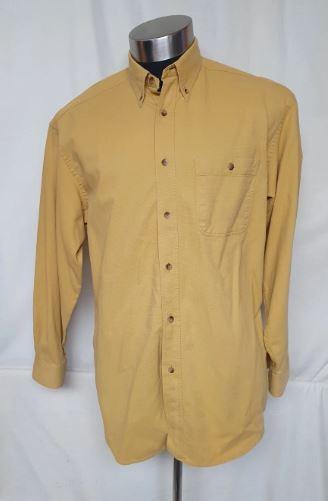 Marks & Spencer Men's Cotton Long sl Shirt, St Michael, Honey color XXL