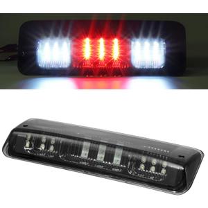 Partsam Replacement for F150 F-150 2004 2005 2006 2007 2008 High Mount Stop Light 3rd Third Brake Light Smoked LED Rear Cab Roof Center Mount Brake Tail Cargo Light Lamp Chrome Housing w/3 Plugs