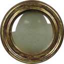 HomArt Convex Mirror, Medium, 11-Inch, Antique Gold, Aluminum
