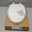 Mayfair Cassel Slow Close Toilet Seat, Easy Clean, Non Slip Premium Wood Seat, Easy Install, Made in USA, Elongated, White