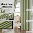 Simplebrand Sage Green Curtains for Bedroom Living Room 96 Inches Long 2 Panels Set, Room Darkening Thermal Insulated Curtains & Drapes, Solid Grommet Noise Reducing Window Treatment, W50 x L96 Inch