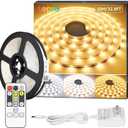 Lepro LED Tunable White Strip Light, Warm to Cool White,32.8ft Dimmable Bright LED Tape Lights, 600 LEDs 2835, Strong 3M Adhesive, Not Cuttable, Suitable for Christmas Decorations, Home, Bedroom