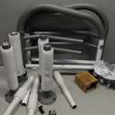 Adjustable Toilet Handrails, Toilet Handrails for Elderly, Freestanding Toilet Frame, Adjustable Height and Width, Suitable for Elderly and Pregnant Patients, White