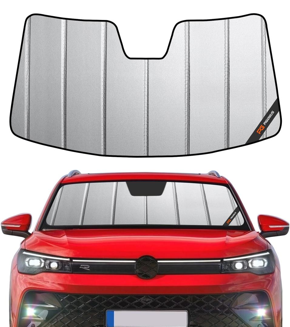Pigenius Windshield Sun Shade for Volkswagen Tiguan 2025-2026 Front Window Sunshade - Safeguard