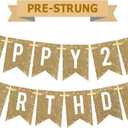 Pre-Strung Gold Happy 21st Birthday Banner Decorations,12 ft No DIY Gold Glitter 21st Birthday Party Banner Sign Decor for Women Men Girl Boy Party Supplies