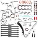 1.4L Engine Timing Chain Kit Head Gasket with Head Bolt Compatible with 2013-2016 Chevy Chevrolet Cruze Sonic Trax, 2012-2016 Buick Encore Replace # HS54898, HS26540PT-1, HSCV001, HGS343