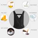 Vintage Apron Dress for Women with Pockets Fashion Cute Art Chef Aprons for Kitchen Cooking Baking Gardening (Black,black)