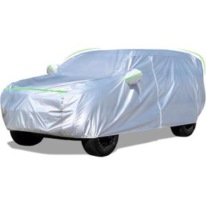SUV Car Cover (175-190 inches) - Universal Fit, Waterproof, Dupont Oxford, All Weather, Hail Protector, Sun Protection, Door Zipper