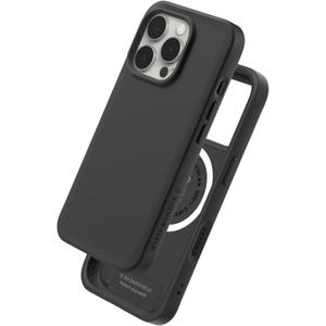 RhinoShield Case Compatible with Magsafe for iPhone 16 Pro | SolidX - Reinforced Shock-Absorbing Slim Design Protective Cover with 3.5M / 11ft Drop Protection - Classic Black