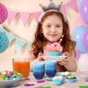 Zonon 1000 Counts Cupcake Liners for Baking Liners Paper Cupcake Wrappers Bulk Cup Cake Cases Muffin Baking Paper Cups for Candy Cooking(Blue,1.18 Inch-Mini Size)