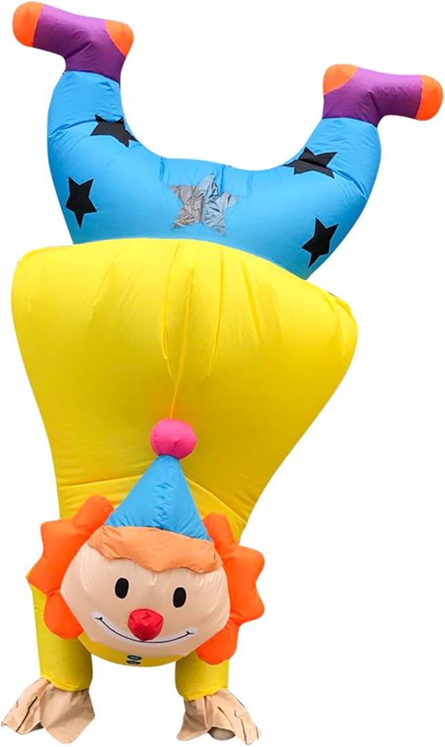 Funny Inflatable Costune Blow up Costume for Cosplay Party Halloween Suit Parade Carnival Outfit (Yellow)