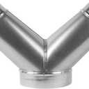 6" Inch 3 Way Metal Duct Splitter. 45 Degree 3 Way Y Shape Connector. Connect Multiple Machines - Dryer and Extractor Hood or Dryer and Dryer in one ducting.