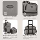 U.S. Traveler Rio Lightweight Softside Rolling Carry-on Suitcase, 2-Wheel Set, Grey