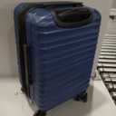 Amazon Basics 21" Hardside Carry-On Luggage with Multi-directional Wheels, Expandable for Up to 25% More Space, Scratch-Resistant Surface, Organized Interior, Navy Blue