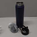 DOMICARE Insulated Water Bottle, 22 oz Vacuum Insulated Stainless Steel Reusable Sports Bottle with Straw Lid & Spout Lid for Travel, Camping, Bike, Leakproof, Navy Blue, 1 Pack