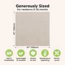 4-Pack Muslin Swaddle Blankets for Boys, Girls - Organic Baby Swaddles for Newborns, Soft & Breathable Receiving Baby Blankets for Girl, Boy, Neutral, Newborn Essentials Gift (Mirage)